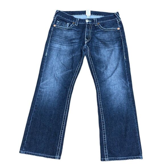 Vintage True Religion Jeans Size 36 BOBBY Blue - Picture 2 of 10